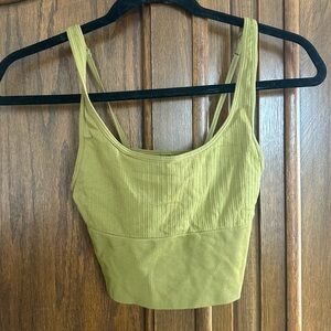 PINK Active Green Cropped Workout Tank